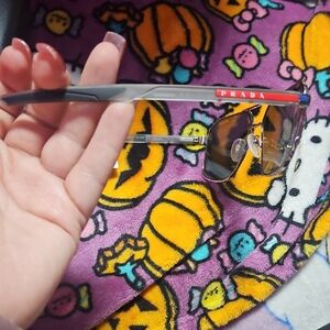 Prada Red and Silver Sunglasses